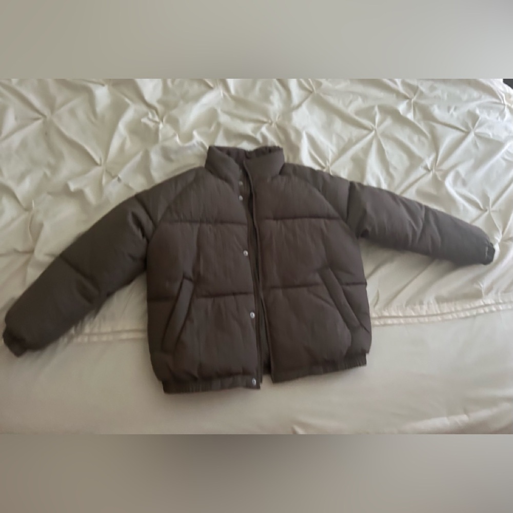 Zara Kids Chocolate Puffer Jacket NWT 7/8